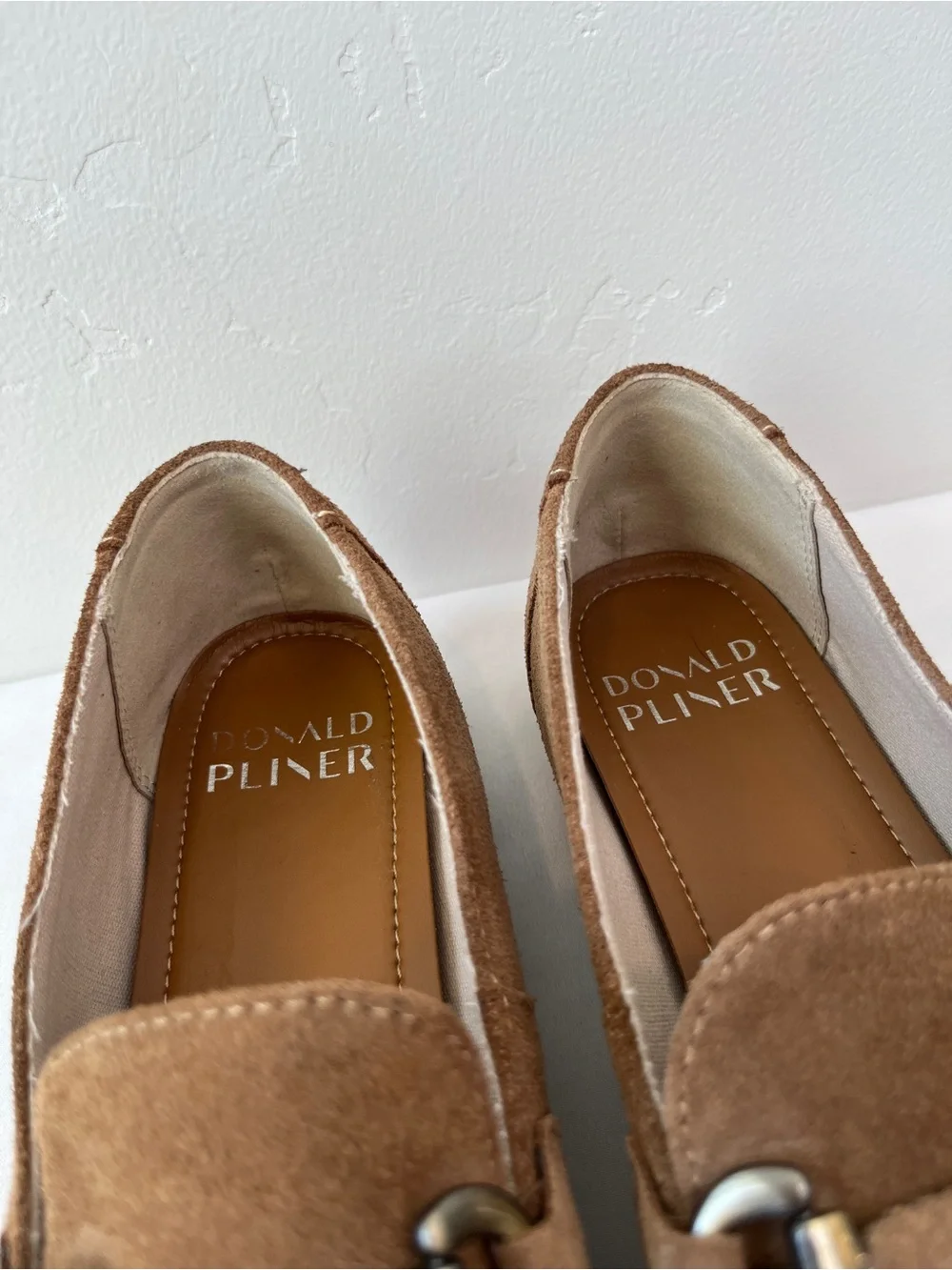 Donald Pliner Fabia Suede Tassel Bit Loafers Saddle Brown Womens Size 6.5